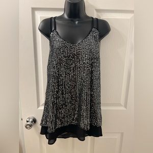 Grace Karin sequin double strap tank